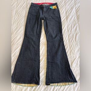Stylish Dark Blue Flare Jeans